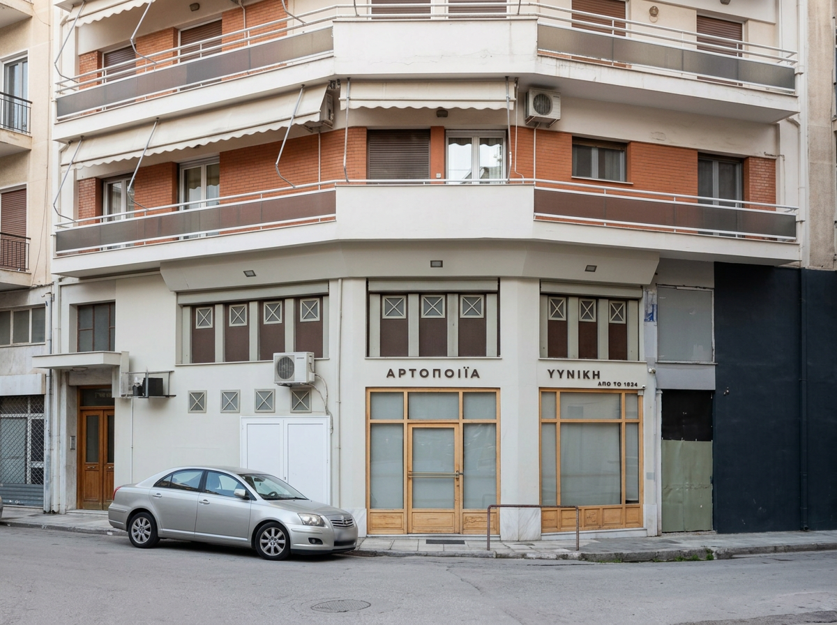 Η πρόσοψη του αρτοποιείου ΣΥΝΙΚΗ